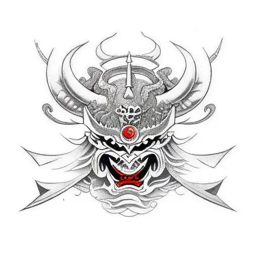 Sword And Demon Mask