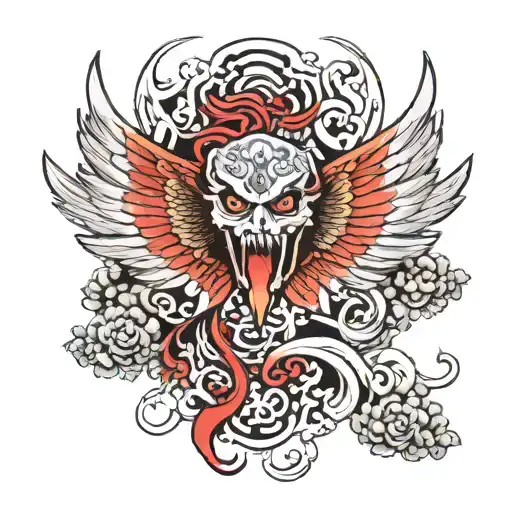 Half Demon Half Angel Wings