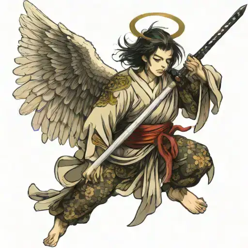 Angel Holding A Sword