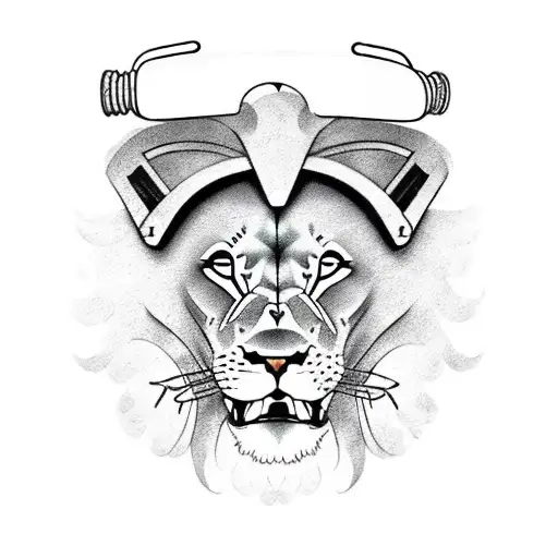 A Lion Wearing A Skateboard Helmet And Gripping A Skateboard With Its Claws