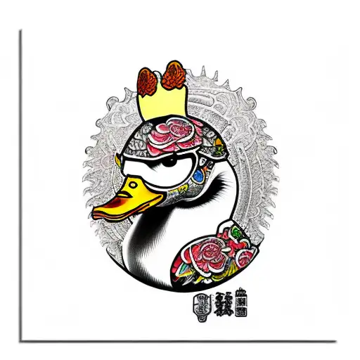 Resin Duck Punk Skull Cartoon Style