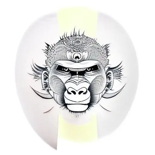 Hanya Mask On The Monkey