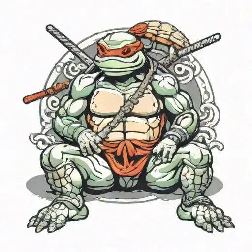 Michelangelo Ninja Turtle Meditating
