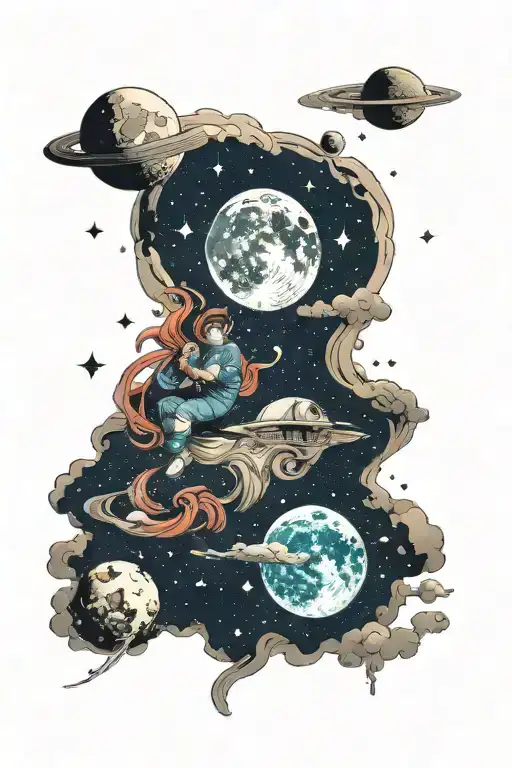 Moon Space Planets And Universe