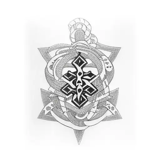 Bandana Handcuffs And Cross Necklace