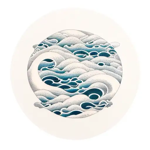 Ocean Waves In The Shape Of Heart