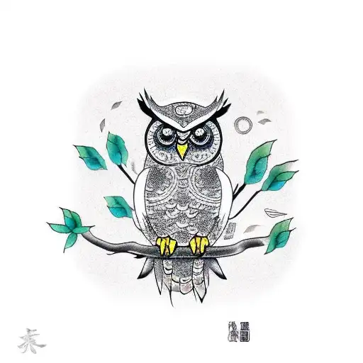 Owl And Hawk Holding Snake