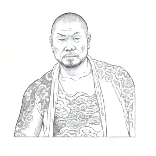 A Man In A Black Jacket Standing In Front Of A Building