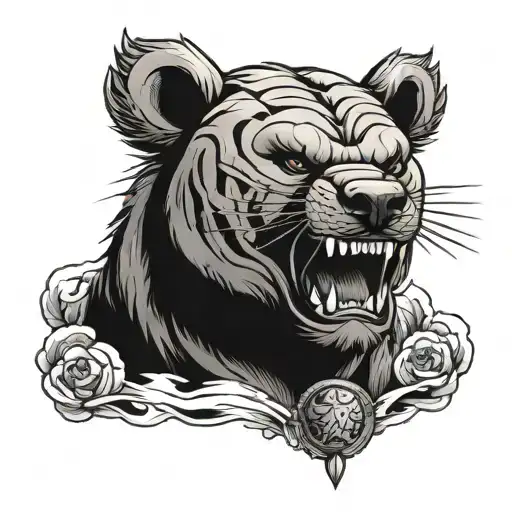 Gladiator And Bear Head