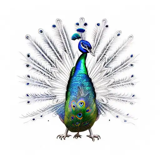 A Peacock Playing A Musical Instrument