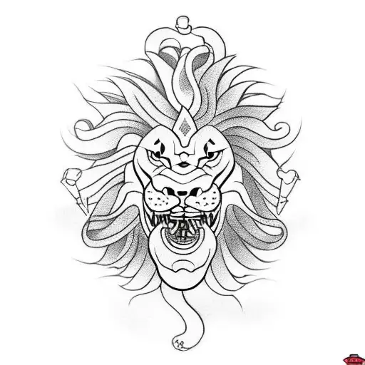 Snake With Lion Head Sleeve