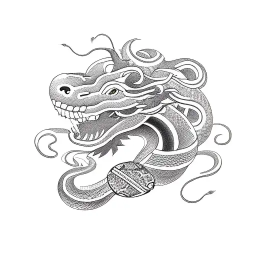 Snake With Lion Head