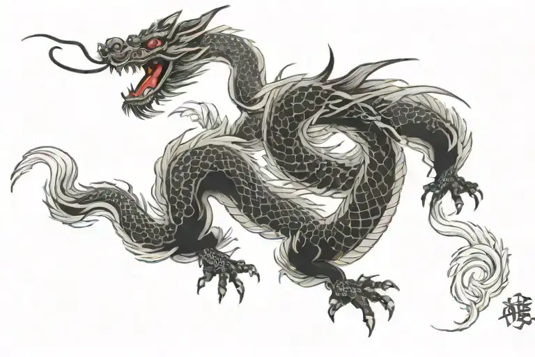 Japanese Dragon Flying