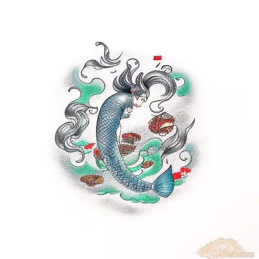 Mermaid Grilling Burgers