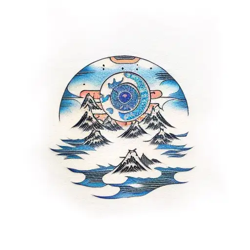 Water Mountain Sun Moon