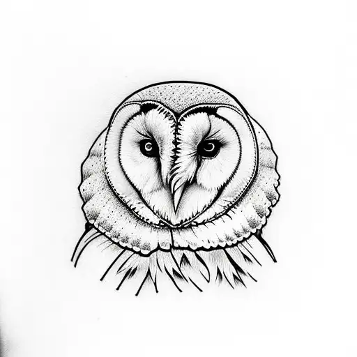 Very Simple Barn Owl Linework