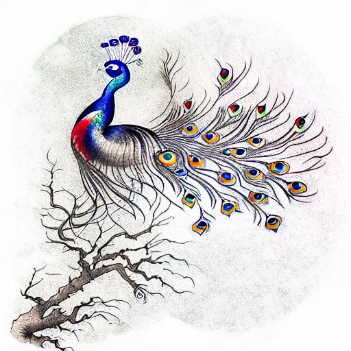 Peacock In Tree Of Life