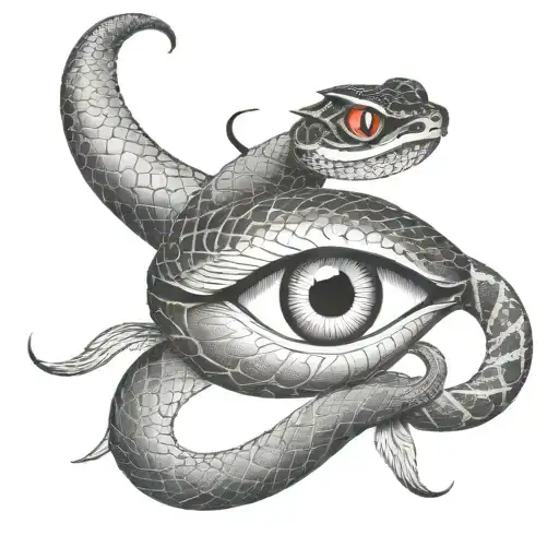 Eye And A Snake Wrapped