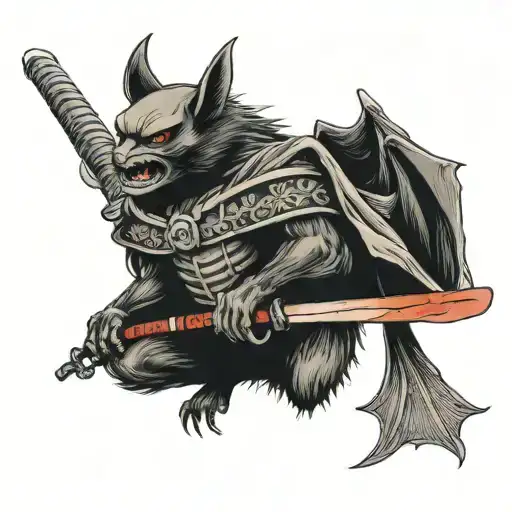 Bat With Katana