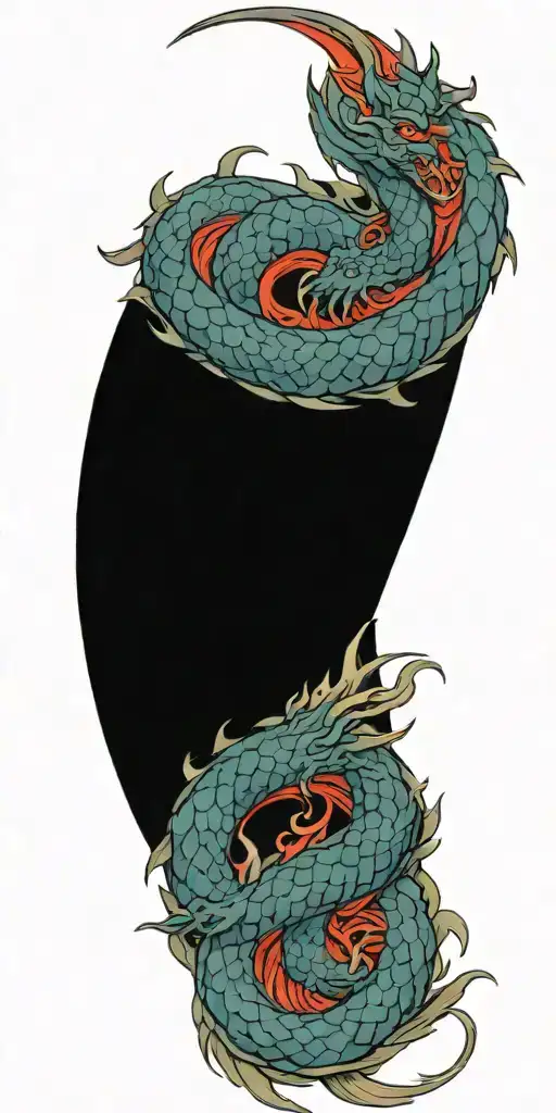 Dragon Intertwined Hearts