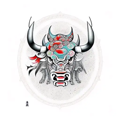 A Crazy Bull With Writing Tourolouco