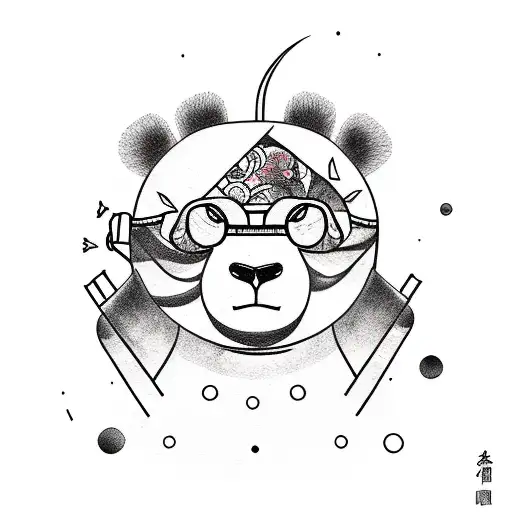 Panda Traveler With A Backpack