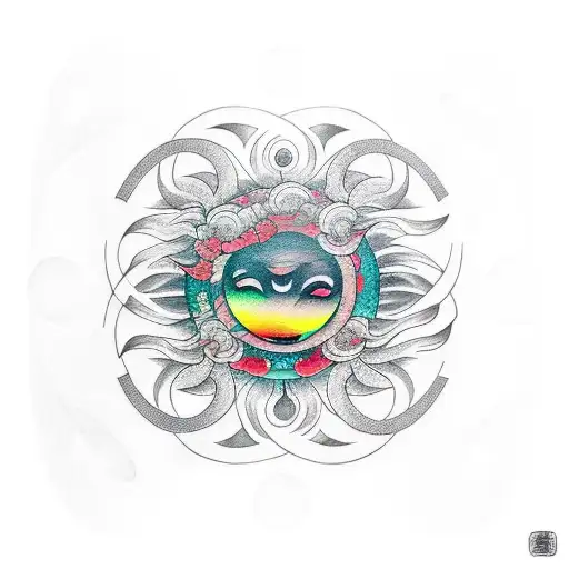 Hollow Sun With Swirling Beams