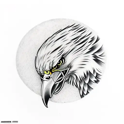 Eagle Created Slowly From A Circle