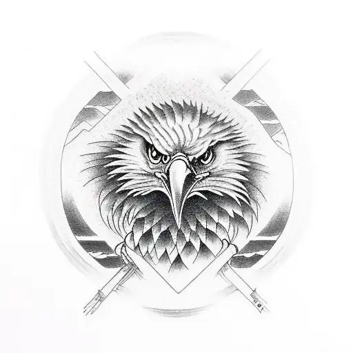 Eagle Created Step By Step From A Circle