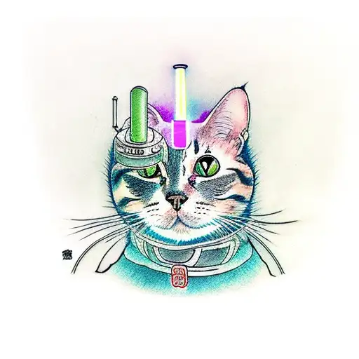 A Cat With A Lightsaber