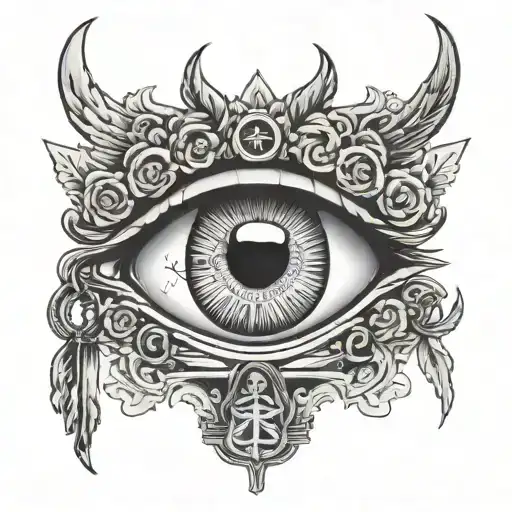 Roman Numerals Eye Surrounded