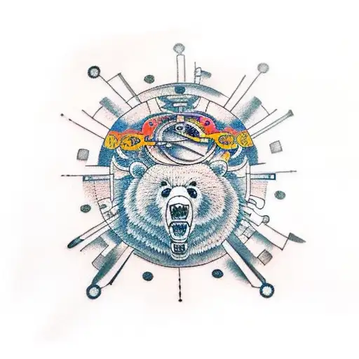 Half Mechanical Clockwork Bear