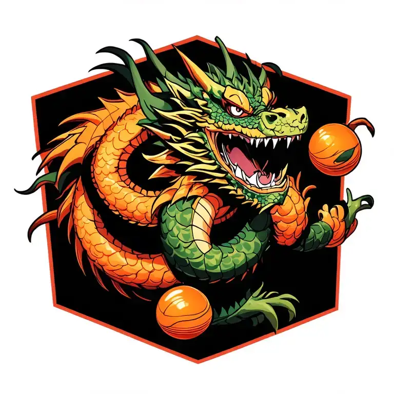 Dragon Ball Z Dragon With Dragon Balls