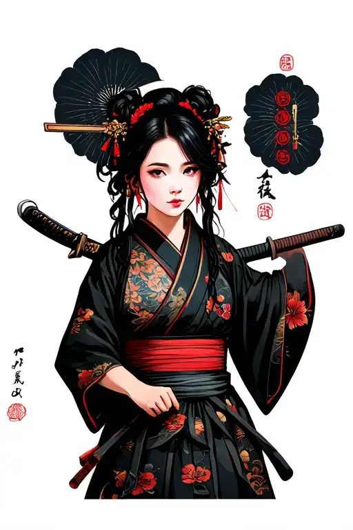 Japan Girl With Katana