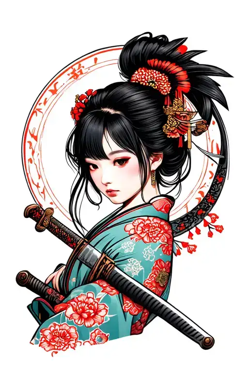 Japan Girl With Katana