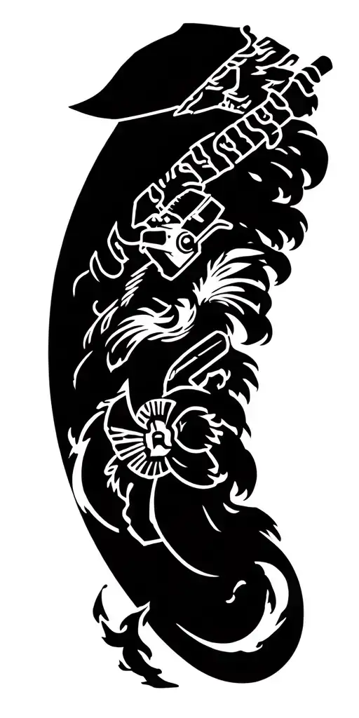 Marine Corps Moto Tattoo Japanese Style