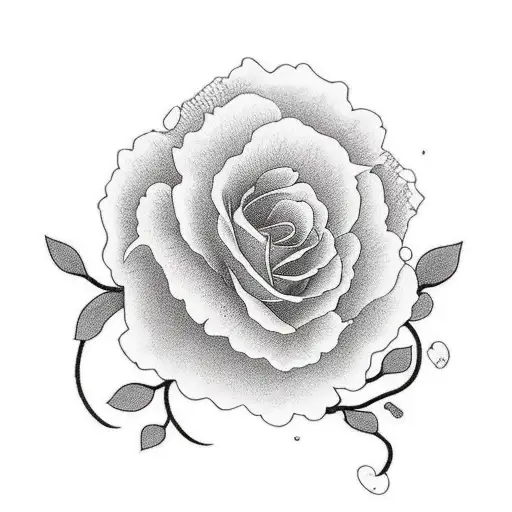 Flowers Going Up The Arm On To Chest Surounding A Little Girls Face