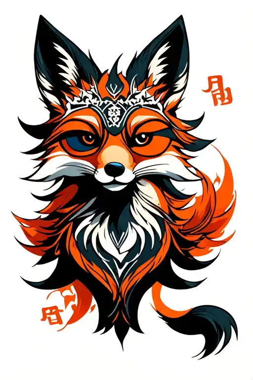 Tribal Fox With An Eye Patch