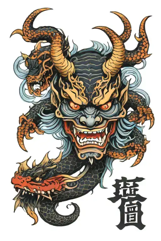 Hannya With Dragon