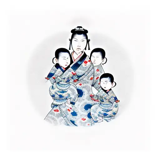 Mother With Three Children