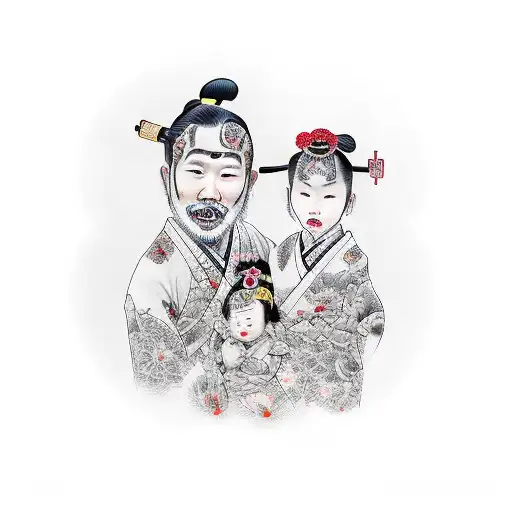 Family Portrait Photo On Biceps