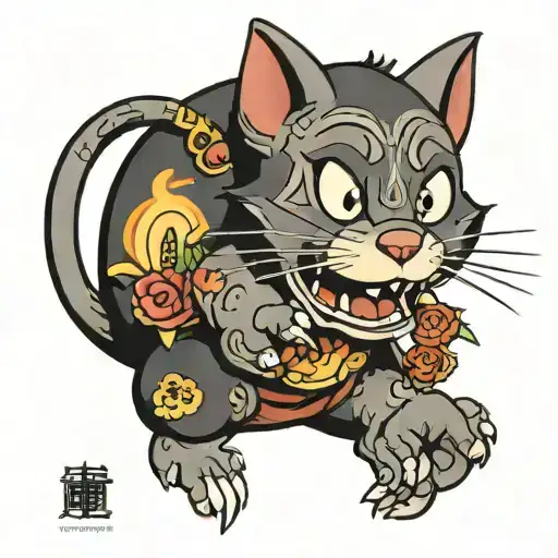 A Retro Dark Humour Tom And Jerry Inspired