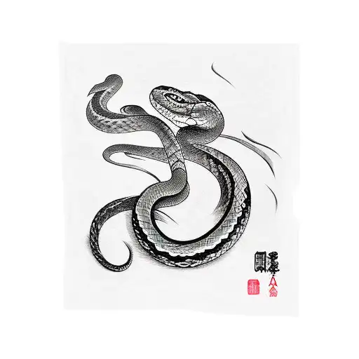 Snake Wrapped Around Money Bills