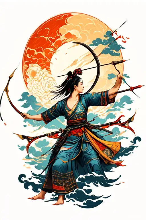 Sagittarius Shooting Arrows