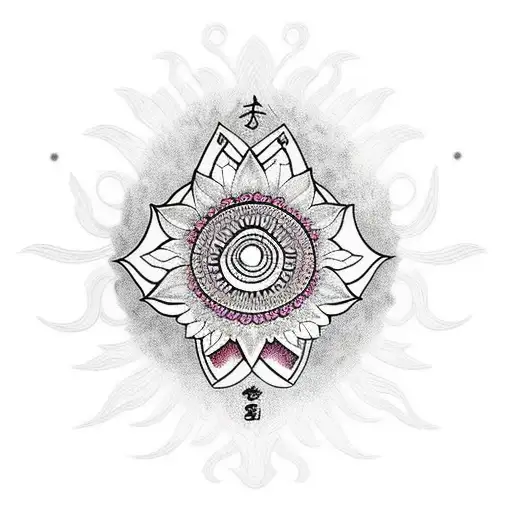 Ladys Face Lotus Evil Eye