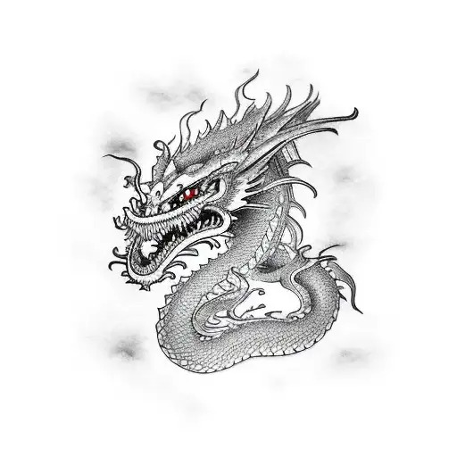 A Dragon Facing Forward