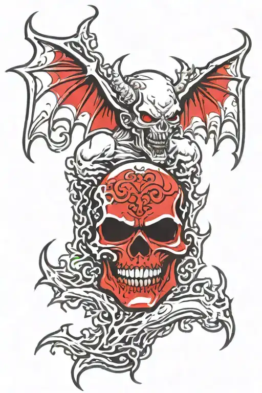 Avenged Sevenfold Deathbat Logo Oni Demon