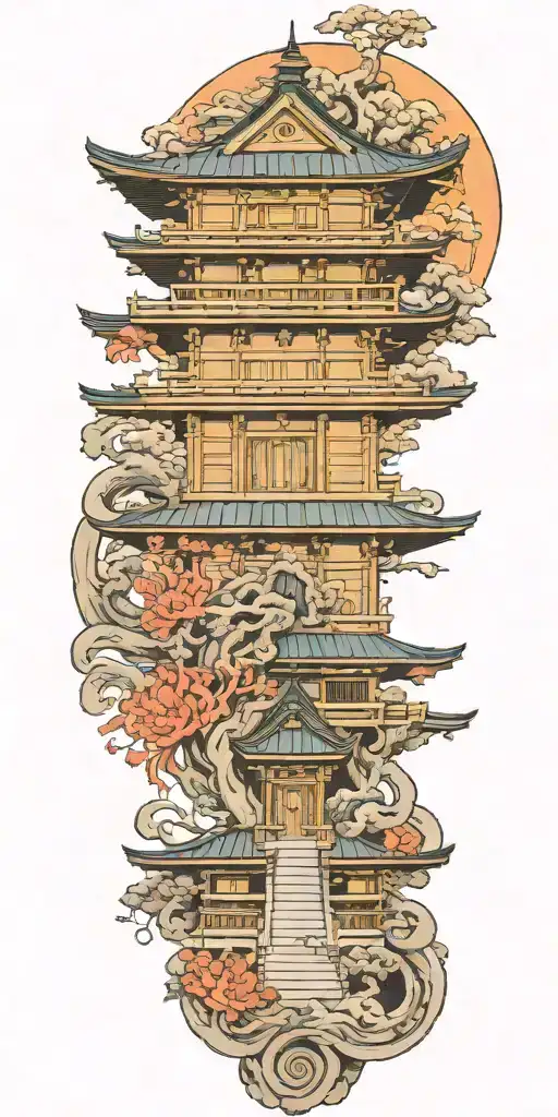 Replace The Roots With Flames And Shorten The Pagoda