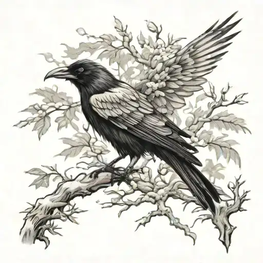 Crow In A Forrest