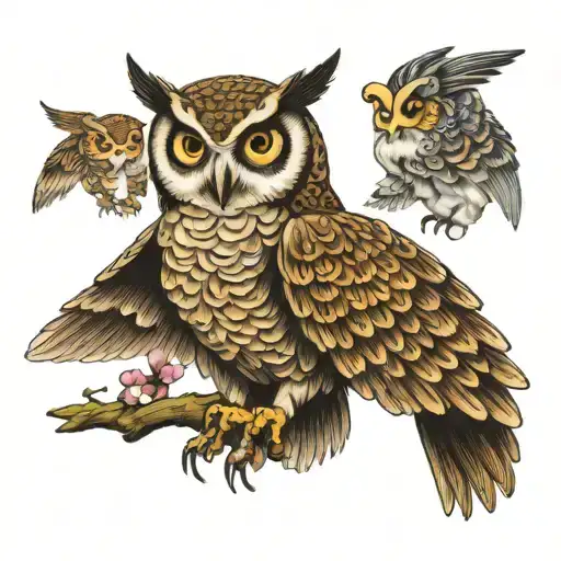 Owl Spread Wings Spread Wide